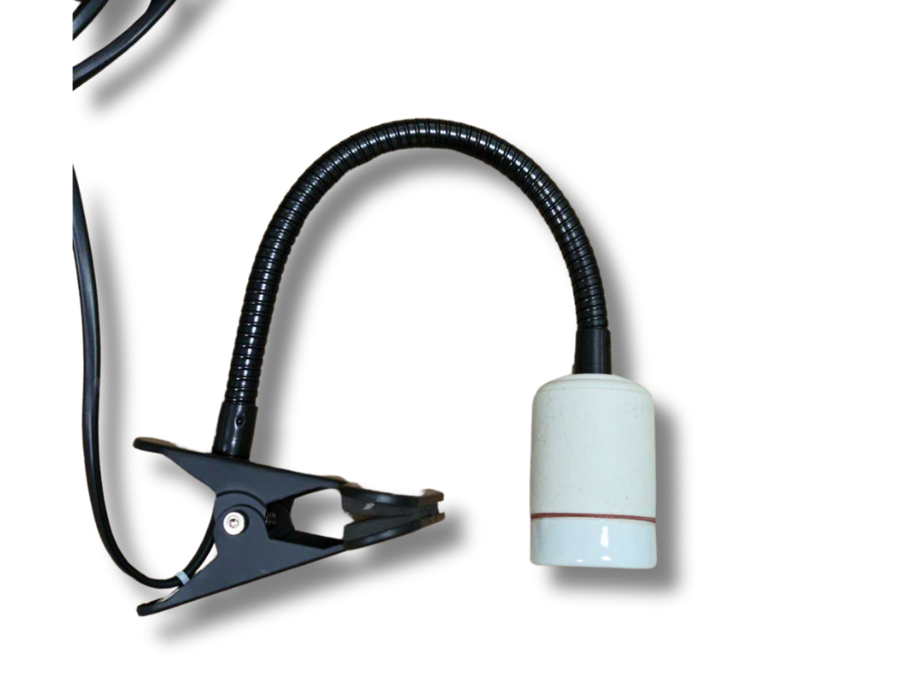 Portalámparas de pinza con interruptor