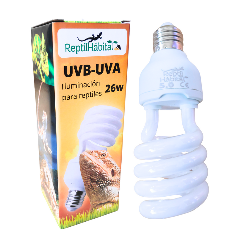 Bombilla Compacta UVB ReptilHábitat – 5.0 y 10.0