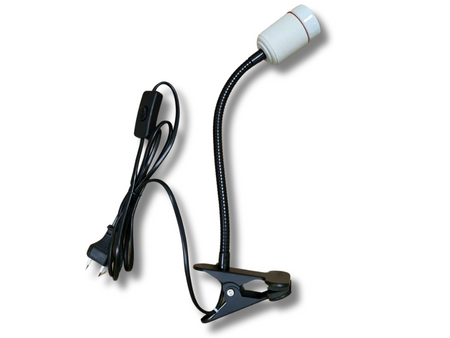 Portalámparas de pinza con interruptor